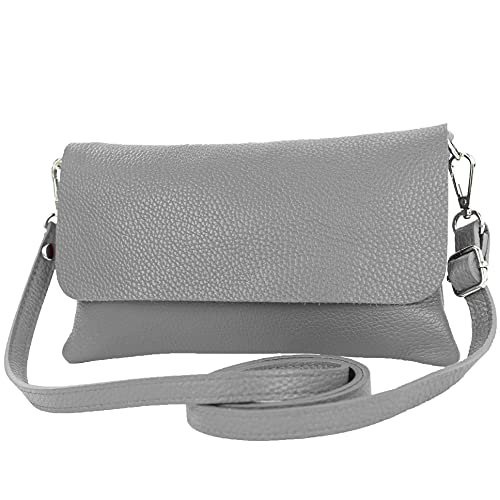 T226 - Italian leather clutch shoulder bag small