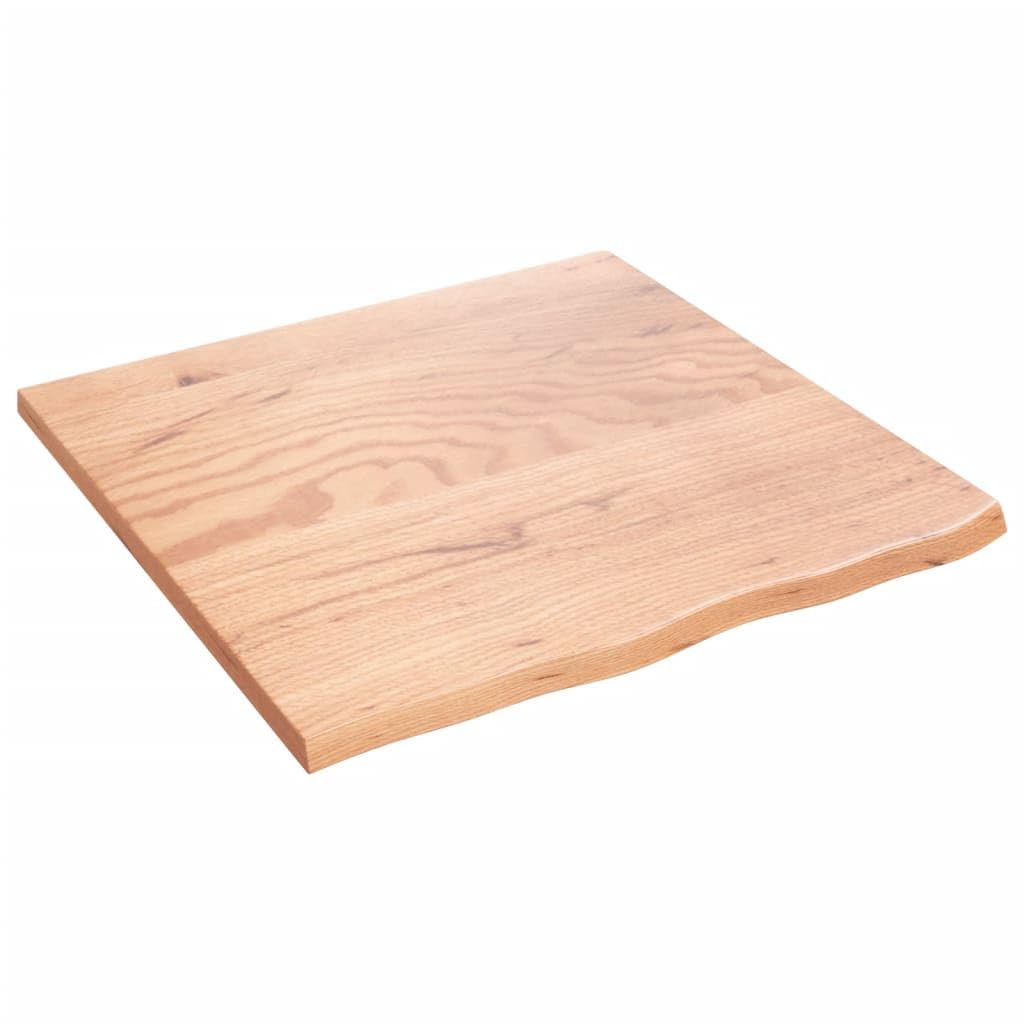 Handgefertigtes Schweberegal aus Eiche, 60 x 60 x 2 cm, rustikales Wandregal für Wohnzimmer, Bad & Küche, perfekt für Bücher, Dekor und Aufbewahrungslösungen, natürliches Kanten-Design