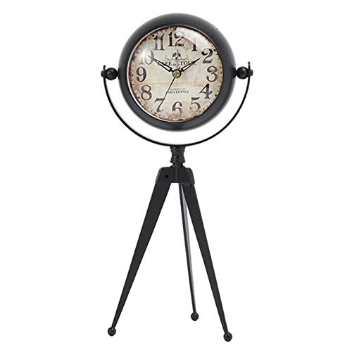 Wecker, Antik Wecker Eisen Kunst Uhr Stativ Stummschaltung Haushaltsuhr Handwerk Handwerk Desktop-Dekorationen