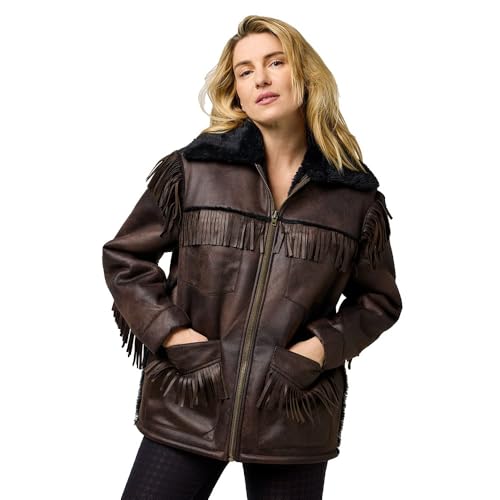 Veste Femme Wrangler Fringe Wrange en jean avec franges authentiques