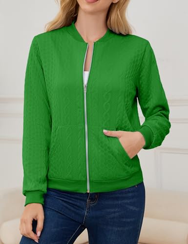 Image of Womens Full Zip Up Cardigan Sweater Casual Solid Long Sleeve Sweatshirt Coat with Pocket