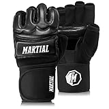 PROFESSIONELL - Durch die hochqualitative Verarbeitung der dünnen und leistungsfähigen Dämpfung und der extrem leichten Ausführung mit doppelten Stretch Nähten, die besten Trainings Handschuhe für Free Fight und MMA auf dem Markt. Nicht geeignet für Voll-Kontakt Sparring auf Grund der leichten Polsterung.