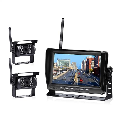 Cámara de tablero con visión nocturna IR y monitor inalámbrico para un aparcamiento seguro