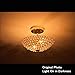 POPILION Crystal Ceiling Light, Semi Flush Mount Ceiling Light, Mordern Small Chandelier Light Fixture, Mini Chandelier Light for Bedroom Bathroom Chandelier, Ceiling Fan, Living Room, Hallway