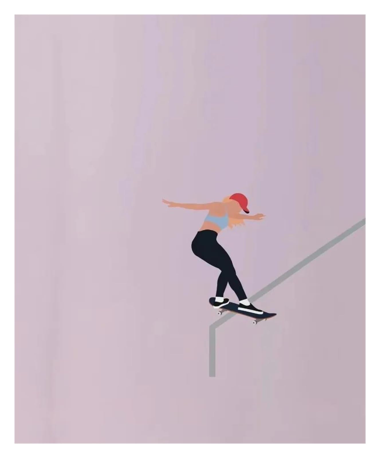 Affiche minimaliste de sport pour relooker un mur de chambre vide