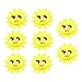 Ruilogod Plastikowe Sun Shaped Lodówka Magnet Naklejki 10 sztuk Żółty
