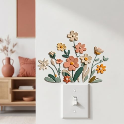 Vinilo decorativo autoadhesivo floral para pared