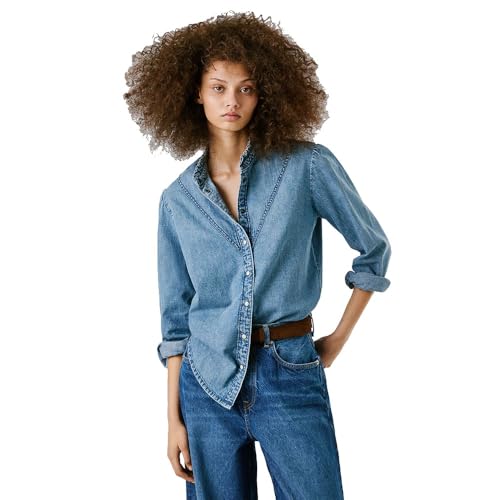 Blouse Pepe Jeans Regular Denim femme : la solution confort pour éviter les hauts inconfortables