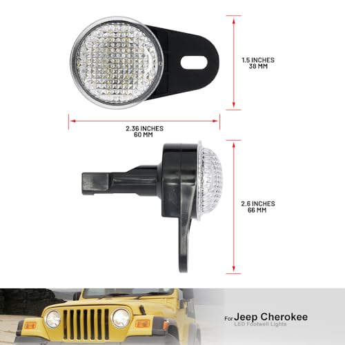 Lámparas de pie LED para Jeep Cherokee XJ de alta visibilidad interior 3