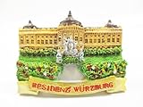 Residenz Würzburg Magnet Poly 7 cm Souvenir Germany Bayern Schloss