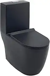 Vaso sanitário Monobloco Amazonita Pingoo.casa - Preto Fosco