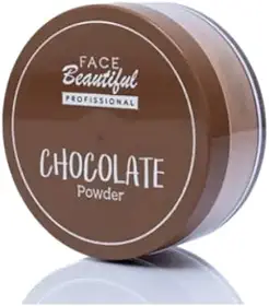 Pó Finalizador Solto Face Beautiful - Chocolate Powder - Sela Maquiagem Matte Sem Efeito Fantasma - Peles Morenas e Negras - 150 Caracteres