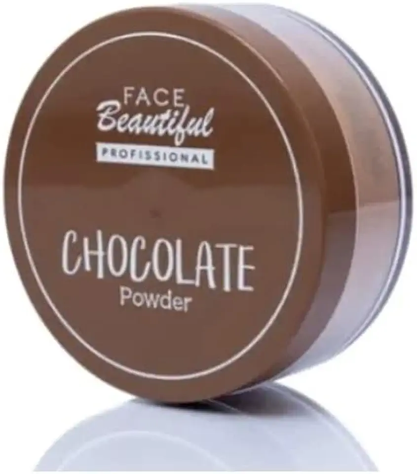 Pó Finalizador Solto Face Beautiful - Chocolate Powder - Sela Maquiagem Matte Sem Efeito Fantasma - Peles Morenas e Negras - 150 Caracteres