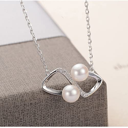 Collier perles d'eau douce rondes 5-6mm et argent 925 - 4