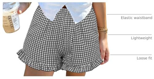 Image of Boxer Shorts for Women Pajama Gingham Shorts Casual Lounge Sleep Plaid Y2K Beach Bottoms for 2026 Summer