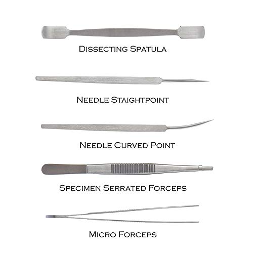 Forgesy Stainless Steel 26 Piece Dissection Kit with Case for Biology/Anatomy/Botany and Veterinary Students or Teachers