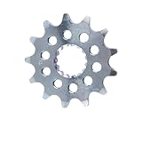 Dureza y durabilidad: piñón del motor delantero de la motocicleta hecho de metal, cuenta con una excelente dureza y durabilidad, lo que garantiza una vida útil duradera. Se puede evitar el reemplazo frecuente.