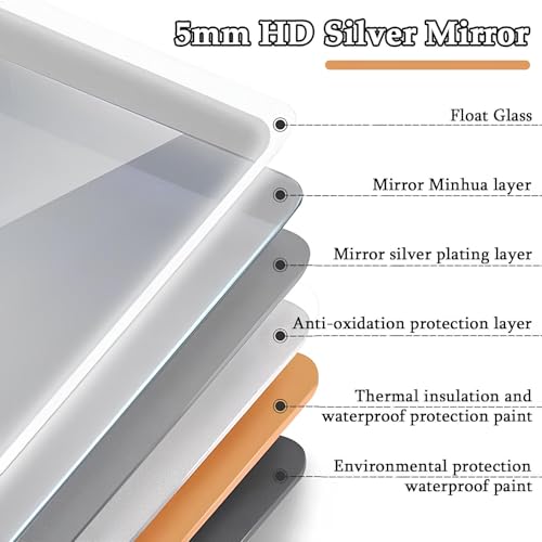 Image of Half Moon LED Wall Mirror, Modern Anti-Fog Bathroom Mirror with Lights, Frameless, 3 Colors Dimmable Makeup Vanity Mirrors with Touch(Right Cut,80cm /31.5in)