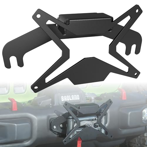 IRENPORU Universal Flip-Up License Plate Mount for 10 Hawse Fairlead Front License Plate Mount Bracket Compatible with Pickup Truck Off-Road Car RV Bumper Fairlead Winch License Plate Mount