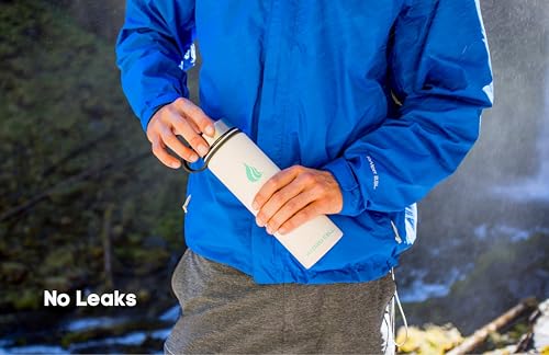 Image of HYDRO CELL Stainless Steel Insulated Water Bottle with Straw - For Cold & Hot Drinks - Metal Vacuum Flask with Screw Cap and Modern Leakproof Sport Thermos for Adults (White 24oz)