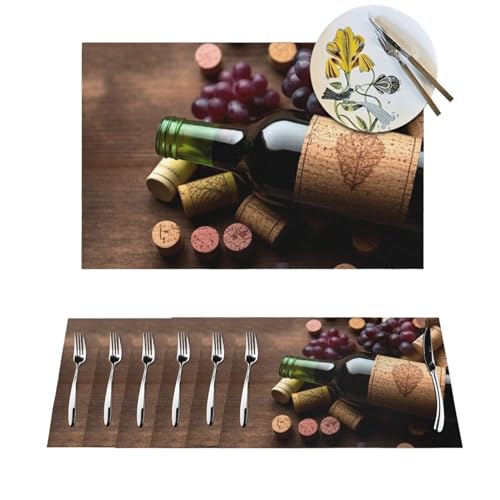 Set de table PVC tissé idéal pour décorer une table à manger festive - 2