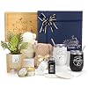 House Warming Gifts New Home, 12 Pcs Housewarming Gifts Basket for New House with Gift Box Packaging, 3D Botanical Greeting Card, Cutting Board for Couple, Closing Gifts for Home Buyers
