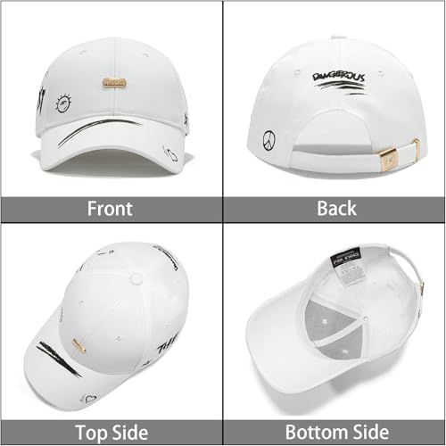 Image of Baseball Cap for Women Men - Adjustable Size Hat | Sun Protection,Colourfast,Moisture Wicking,Ponytail Hole,Wrinkle Free