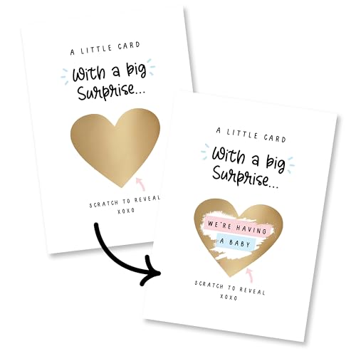 Central 23 Pregnancy Announcements Cards - We'Re Having A Baby Reveal Gifts For Grandparents Uncle Aunt - Pregnancy Scratch Off Announcement - Surpris