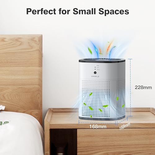2 Pack CHIVALZ Air Purifiers for Bedroom with True HEPA Filter for Smoke
