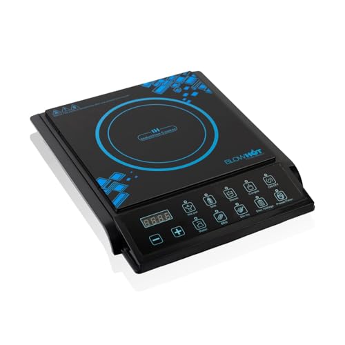 Image of BLOWHOT A10 Induction Cooktop| 2000 Watt Induction Cook Top | Fast Heating Electric Induction Stove | Touch Control | 1 Year Warranty on Coil, PCB & Fan | Black