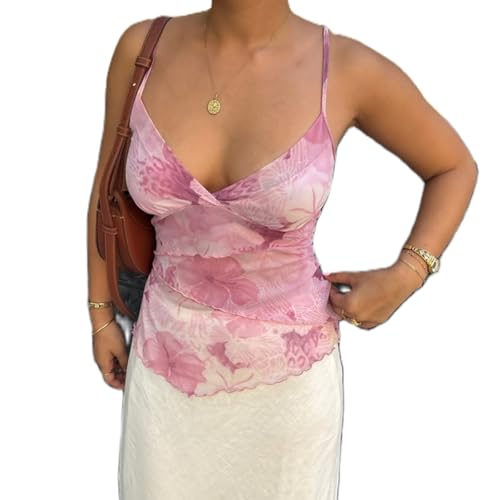 Geagodelia Damen Sexy Spaghetti Cami Tank Top Trägertop Ärmellose...