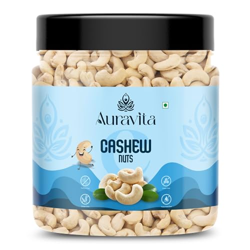 Image of Auravita Premium Whole Cashews 100GM | Natural and Unsalted Kaju Ideal for Dieting, Snacking, Cooking, and Baking | Protein Rich Kajau Dry Fruits Perfect for Gifting