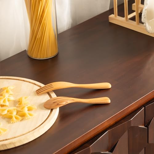 image for Bme Sideboard Georgina Solid Wood 2 Doors & 3 Drawers, 61'' Mid Centur