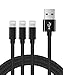 Produktbild Nylon Kabel 3 * 2m Ladekabel für Phone Verbindungskabel haltbar Datenkabel für Phone X/8/8 Plus/7/6 Plus/7/6 /5/5S/6S,Pad 4 Pad Mini/Air Arbeitet mit neuesten Update (SCHWARZ)