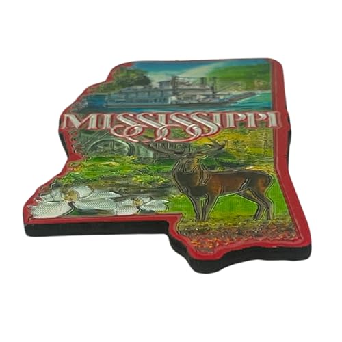 Imán decorativo premium Mississippi estado 2 pulgadas miniatura 2