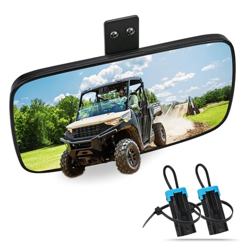Ranger Rear View Mirror UNIGT Center Convex Rearview Mirrors Compatible with 2017-2026 Polaris Ranger 500 570 900 XP 1000 XP/Crew Fits Factory Present Drop Down Mounting Tab 2879969