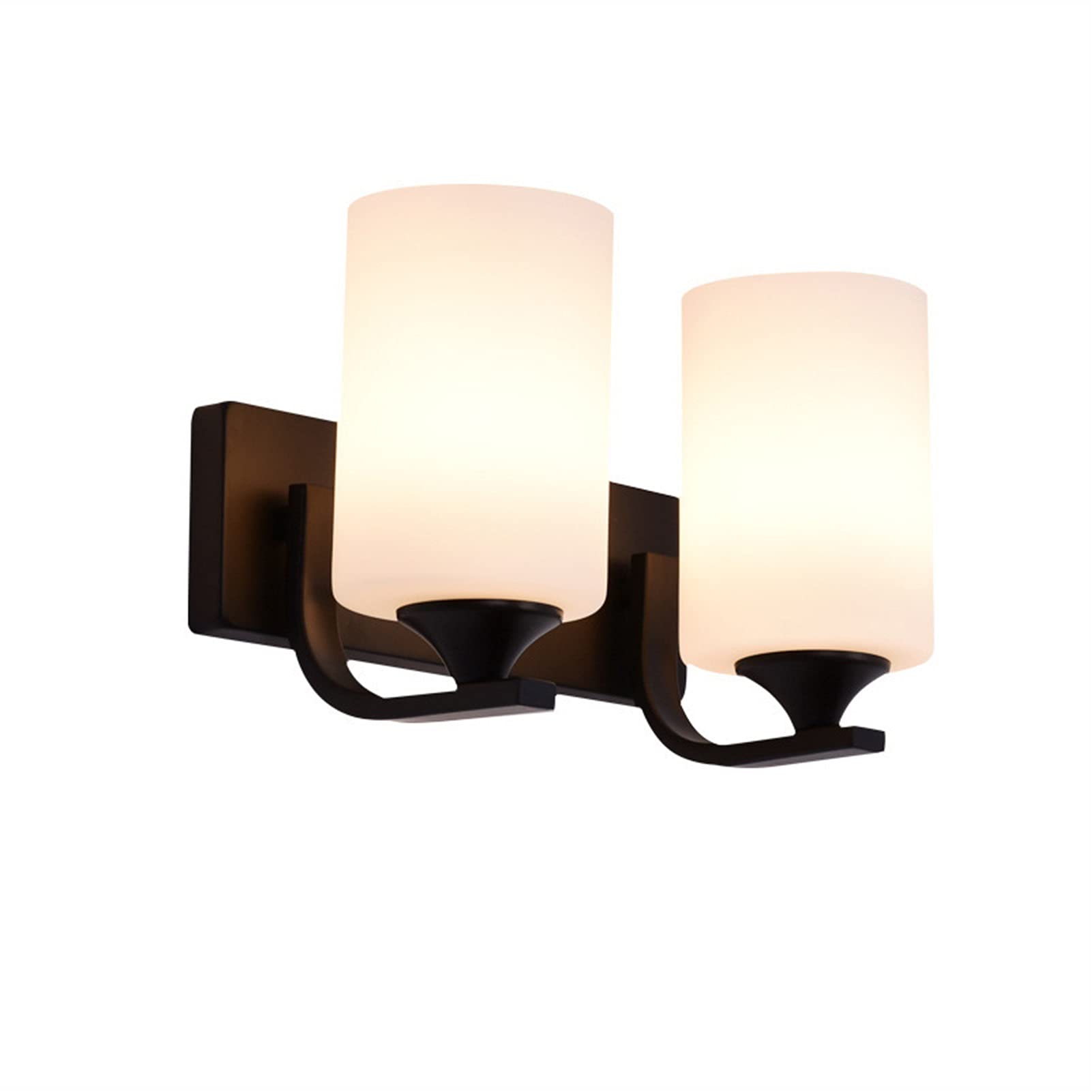 HUAYUSEDF Wall Sconce E27 Base Lamp Single and Double Head Retro Bedside Reading Bedroom Corridor Light Modern,Modern Cool White(Double Head,Cool White)