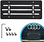 Trunknets Inc Front Bumper License Plate Bracket for Audi, Plate Holder Set w 6 Unique Screw Bolts & Wrench Kit, License Tag Mounting Kit, Quality Plate Holders, Premium Car Accessories