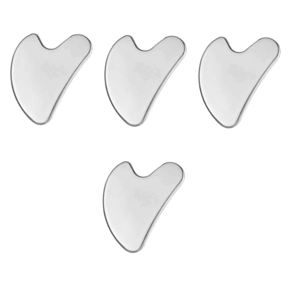 Beavorty 4 Pezzi Guasha Facciale Per Strumento Di Massaggio Del Viso Piccolo E Portatile A Forma Di Cuore Strumento Di Raschiatura Del Viso