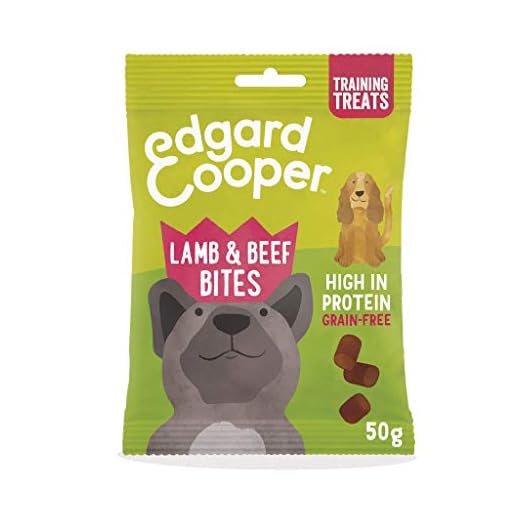 Edgard & Cooper Chuches para Perros y Cachorros Premios Golosinas Natural Sin Cereales 50g Cordero y Vacuno Fresco Sabrosas con proteínas de Calidad para premiarlo