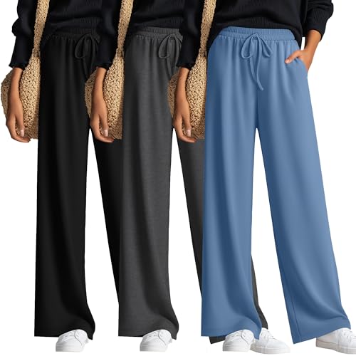 Pantalon de yoga taille haute ample pour femme avec poche