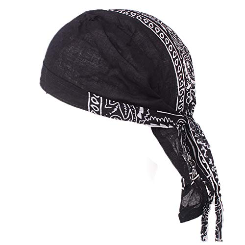 Amorar Durag Gorra Sombrero de Pirata Chemo Pañuelos de Cabeza Turbante Forro de Casco para Motociclismo, Running, Ciclismo
