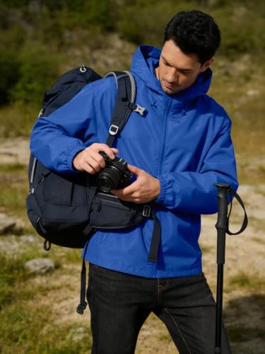 Image of UIQUR Mens Raincoat Waterproof Rain Jacket