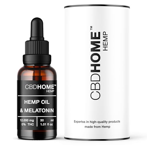 Huile de Graines de Chanvre 40% + Mélatonine - 30 ml - Base de noix...