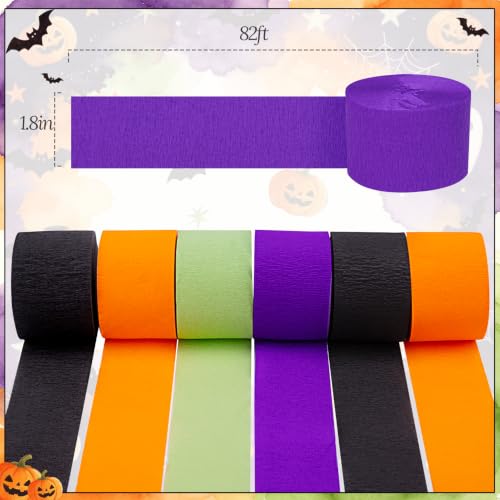 Image of Halloween Crepe Paper Streamers for Halloween Birthday Party Decorations