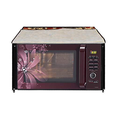 Image of DREAM KING Stylish Design & Printed Microwave Oven Cover Full Closure |waterproof & Dustproof Oven Cover Suitable for All Models - Multicolour SA50