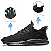DLWKIPV Running Shoes for Men Casual Slip on Tennis Walking Sneakers Lightweight Breathable Mesh Fashion Gym Athletic Sports Workout Non Slip Trainers Black Size 10