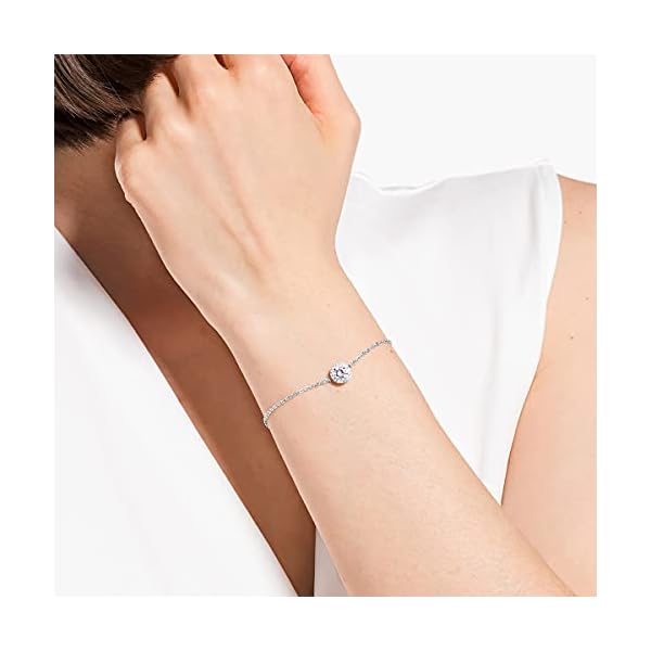 SWAROVSKI-Womens-Angelic-Bracelet-and-Necklace-Jewelry-Collection-Rhodium-Tone-Finish-Clear-Crystals Swarovski Angelic Bracelet with Clear Crystals on a Rhodium Plated Chain with a Bolo Style Adjustable Closure