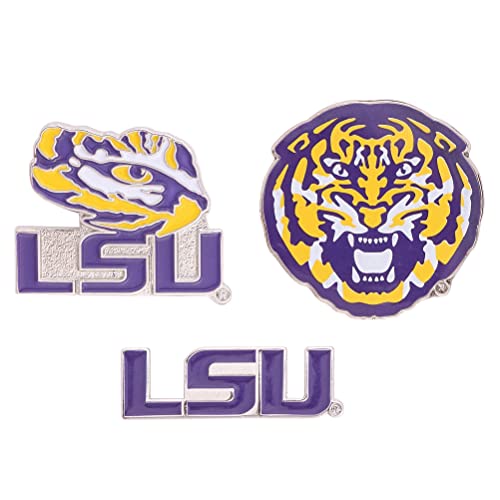Desert Cactus Louisiana State University Lapel Pins 3 Pack LSU Pin Tigers Geaux Logo Enamel Made of Metal (Pin Set)