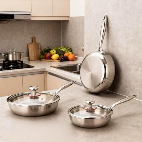 Ptacivow 9.45" Titanium Pans for Cooking Pure Healthy Titanium Frying Pan by Ptacivow - Used condition - Image 8